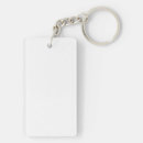 Recherche de qui double logo porteclés Blanc
