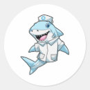 Recherche de requin drôle autocollants Anniversaire