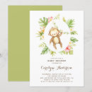 Recherche de singes invitations Baby