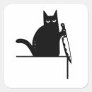 Recherche de couteau autocollants Chat avec couteau