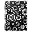 Recherche de motif floral carnets Noir et blanc