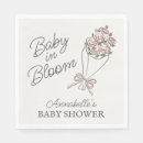Recherche de fleurs pastel serviettes Baby shower fille