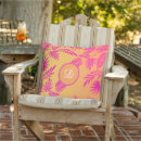 Recherche de feuille orange coussins Tropical