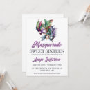 Recherche de mascarade moderne invitations Mardi gras  d'anniversaire