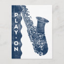 Recherche de musique jazz cartes postales Saxophone