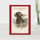 Recherche de vintage dachshund christmas vœux cartes Animal