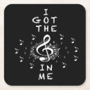Recherche de vous êtes la musique dessous de verres Noir et blanc