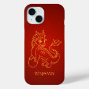 Recherche de dragons chinois iphone coques Rouge