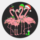 Recherche de flamant drôle autocollants Noël