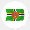 Recherche de domination autocollants Drapeau de la dominique