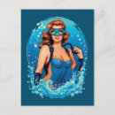 Recherche de plongeur vintage cartes postales Plongée