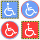 Recherche de fauteuil voiture autocollants Symbole