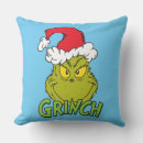 Recherche de le grinch coussins Gris vintage rétro