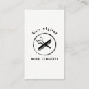 Recherche de peigne de cheveux cartes visite Logo