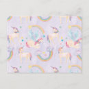 Recherche de motif de licorne cartes postales Arc en ciel