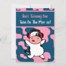 Recherche de vache drôle invitations Rose