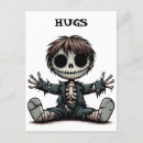 Recherche de monstres mignons cartes postales Squelette