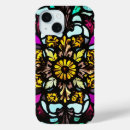 Recherche de mandala coloré iphone coques Fleurs