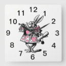 Recherche de lapin blanc horloges Animaux