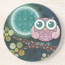 Recherche de verre hibou de dessous de dessous de verres Lunatique