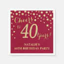 Recherche de or rouge serviettes 40e anniversaire