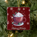 Recherche de chocolat chaud ornements Rouge