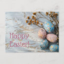 Recherche de oeufs plat cartes postales Aquarelle