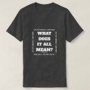 Recherche de signification de la vie vêtements Univers