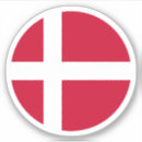 Zoek naar vlag van denemarken stickers Rond
