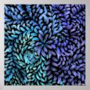 Recherche de bleu turquoise abstraite moderne posters Floral