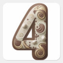 Recherche de numéro 4 autocollants Quatre