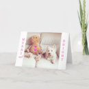 Recherche de westies mignons vœux cartes Chien blanc