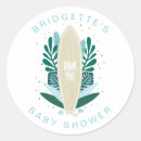 Recherche de round baby shower autocollants Surf