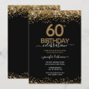 Zoek naar black and gold party invitations 60e verjaardag