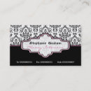 Recherche de damassé rose et noire cartes visite Motif
