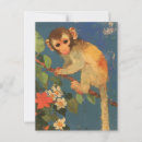 Recherche de peinture singe cartes postales Vintage