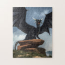 Recherche de dragon noir puzzles Imaginaire