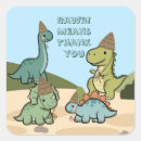 Recherche de dinosaures mignons autocollants Anniversaire