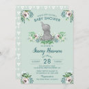 Recherche de floral elephant baby shower invitations Jungle