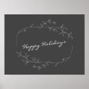 Recherche de noël noir et blanc posters Vacances heureuses