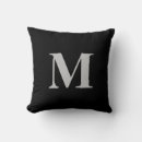 Recherche de initiales personnalisées coussins Noir