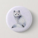 Recherche de renard blanc badges Aquarelle
