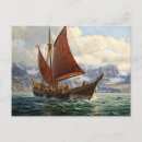 Recherche de bateau en mer cartes postales Peinture
