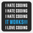 Recherche de coding autocollants Programmeur