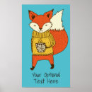 Recherche de renard drôle posters Illustration