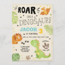 Recherche de roar anniversaire invitations Fête des dinosaures