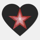 Recherche de coeur noir rouge autocollants Étoile