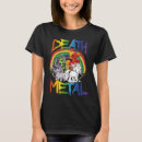 Recherche de arc en ciel en métal de la mort tshirts Licorne