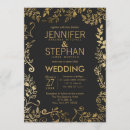 Recherche de jaune noir mariage invitations Élégant