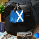 Recherche de drapeau écossais bagages étiquettes Bleu